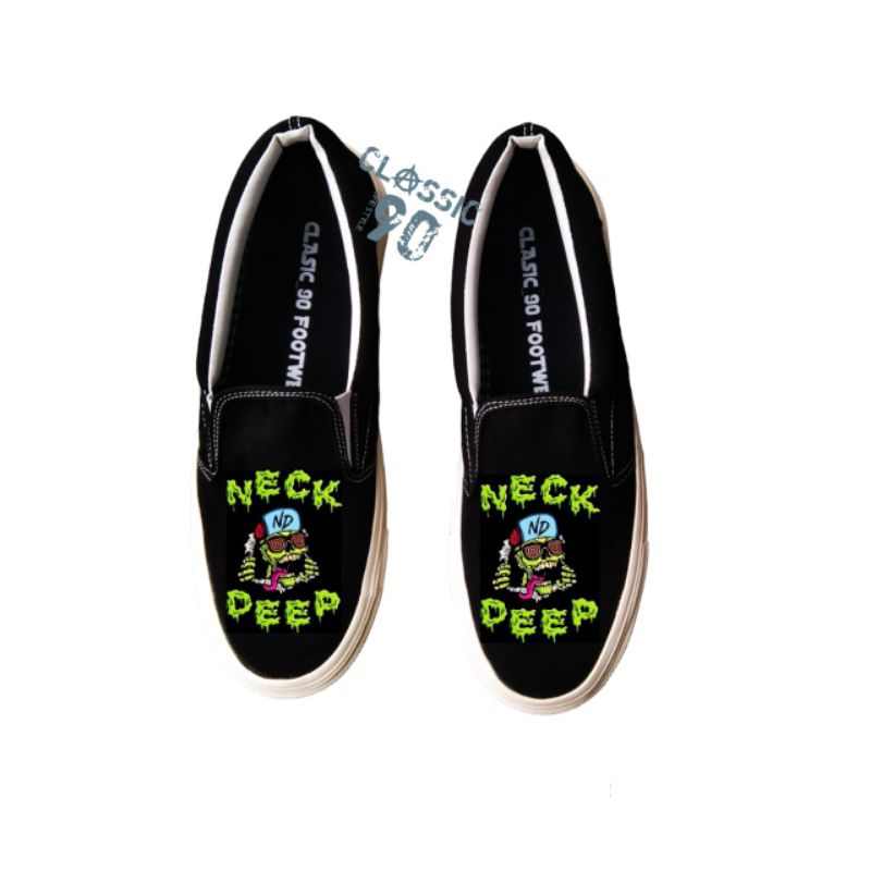 Sepatu slip on "NECK DEEP ART" [ PREMIUM ORIGINAL QUALITY