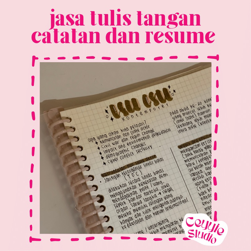 

Jasa Tulis Tangan Catatan dan Resume Murah Cepat Rapi (Baca Deksripsi)