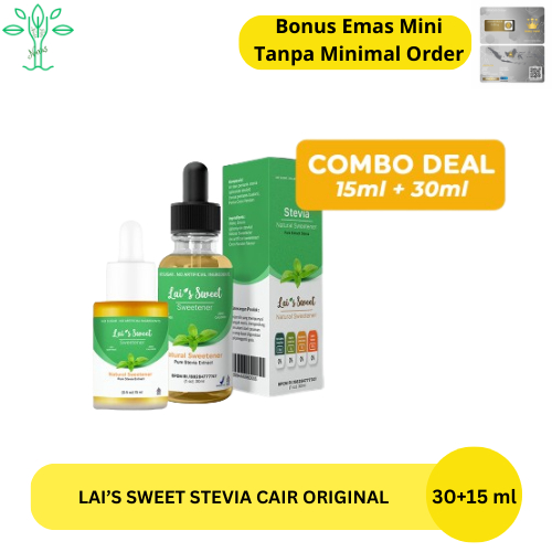 

Lai's Sweet Stevia Cair Original Paket 30ML + 15ML
