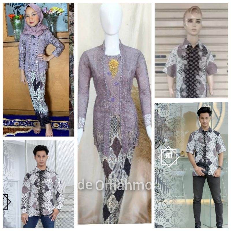 COUPLE KEBAYA MODERN / KEBAYA KUTU BARU SARIMBIT KELUARGA IBU AYAH ANAK UMUR 3-12 tahun