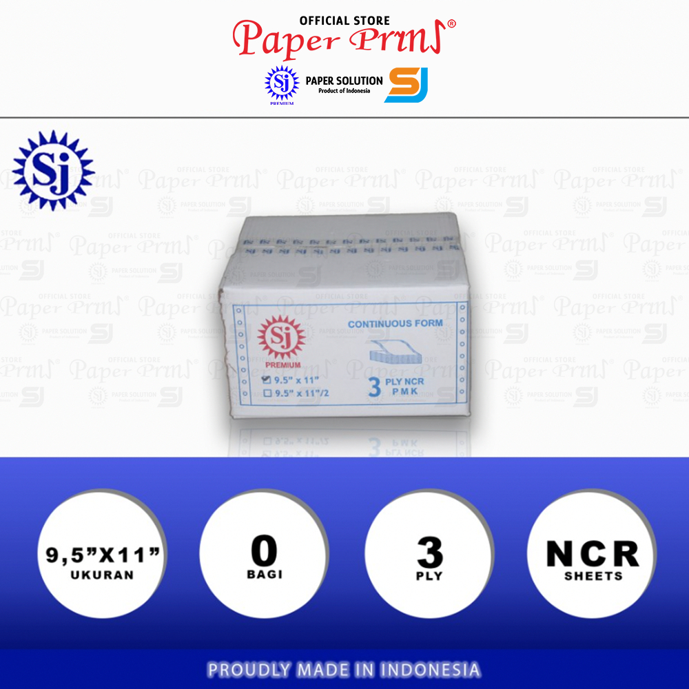 

SJ Premium Kertas Continuous Form 3PLY NCR 9,5" x 11