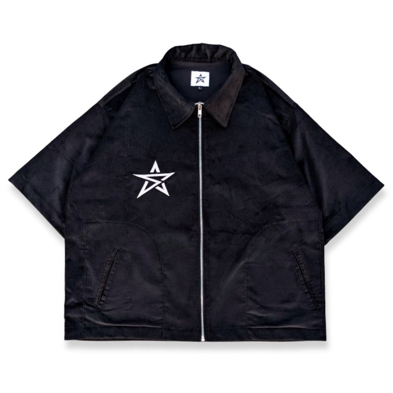 Sai - Spectre Work Shirt Corduroy Zipper Boxy Shirt - Boxy Fit