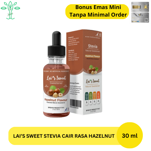 

Lai's Sweet Stevia Cair Rasa Hazelnut Flavor 30 Ml