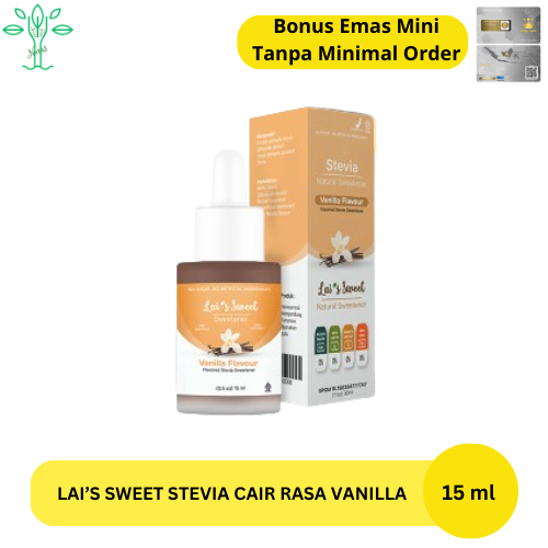 

Lai's Sweet Stevia Cair Rasa Vanilla 15 Ml