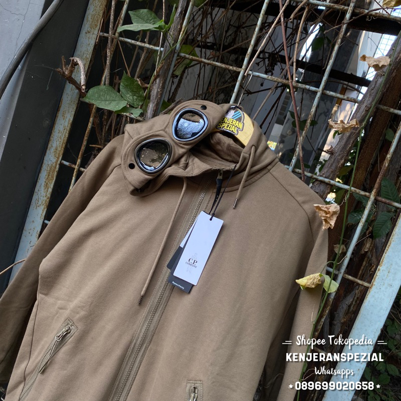 Zipper Hoodie Cp Company Brown