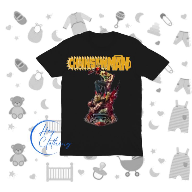(BISA COD) T-shirt Anak Baju Kaos Anak Mesin Gergaji Chainsawman