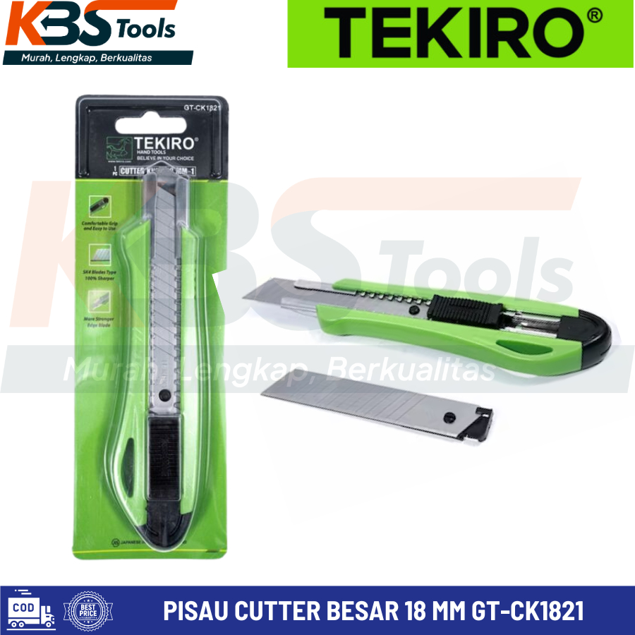 

Pisau Cutter TEKIRO 18 mm Silet Besar Cutter Knife 18mm