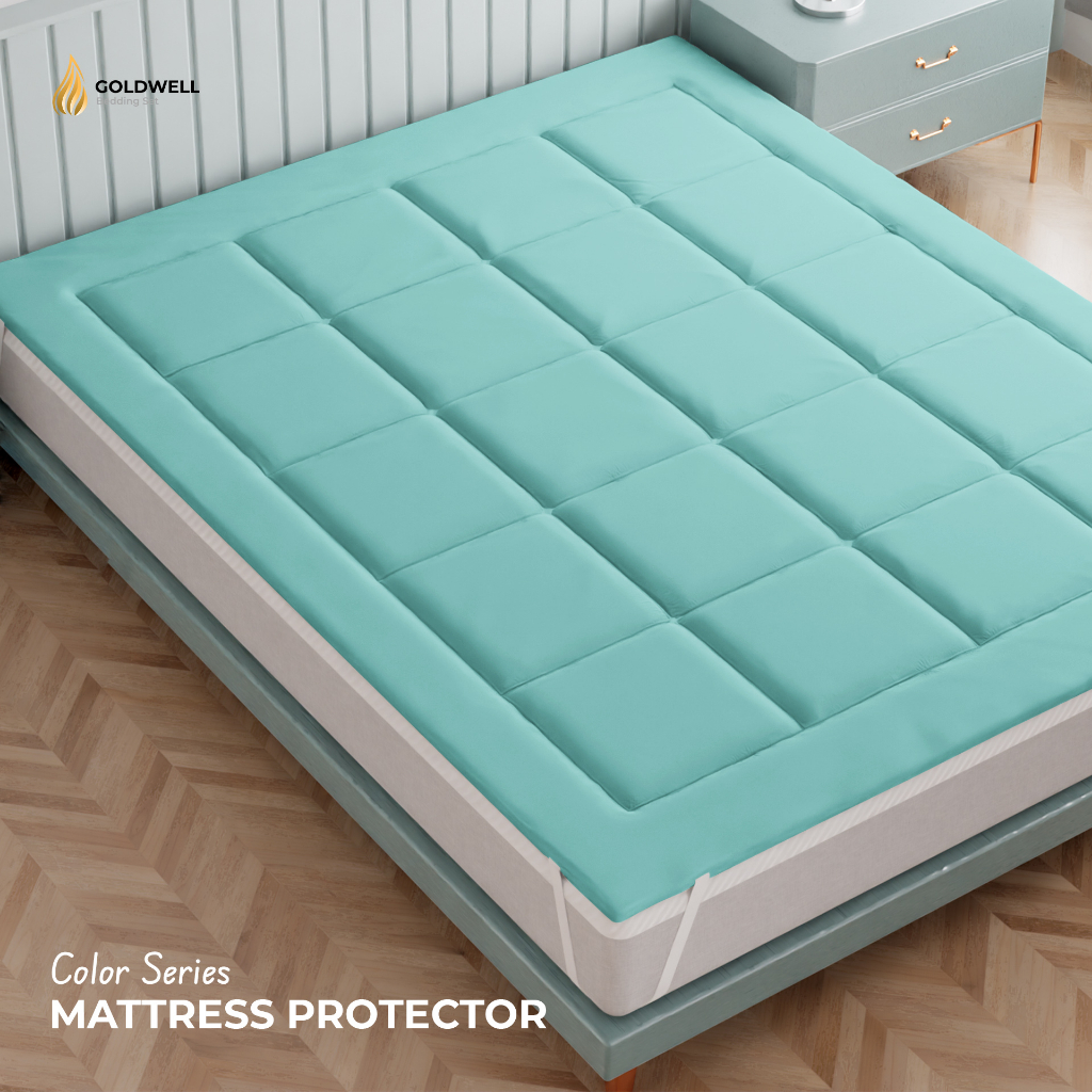 Matras Protector Warna Aesthetic Premium Silikon Tebal / Topper Kasur / Pelindung Kasur Warna