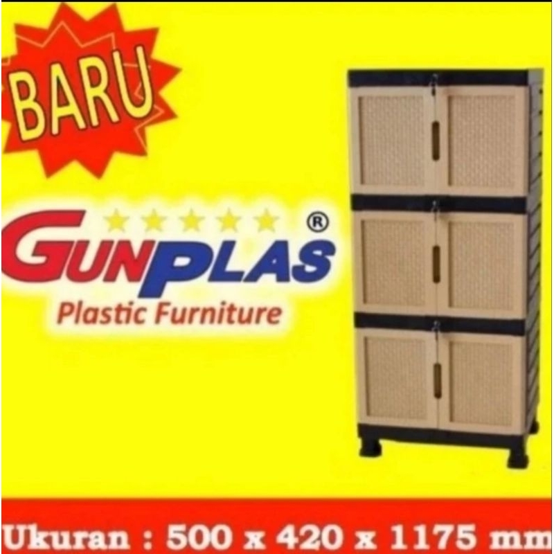 Lemari plastik Gunplas ada kunci