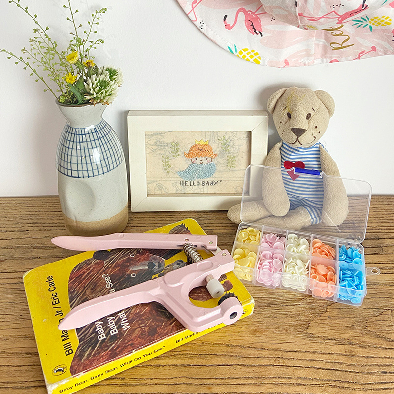 T3 / T5 / T8 Button Alat Press Kancing Jepret Snap Alat Pasang Kancing Jepret Plastik Tangan