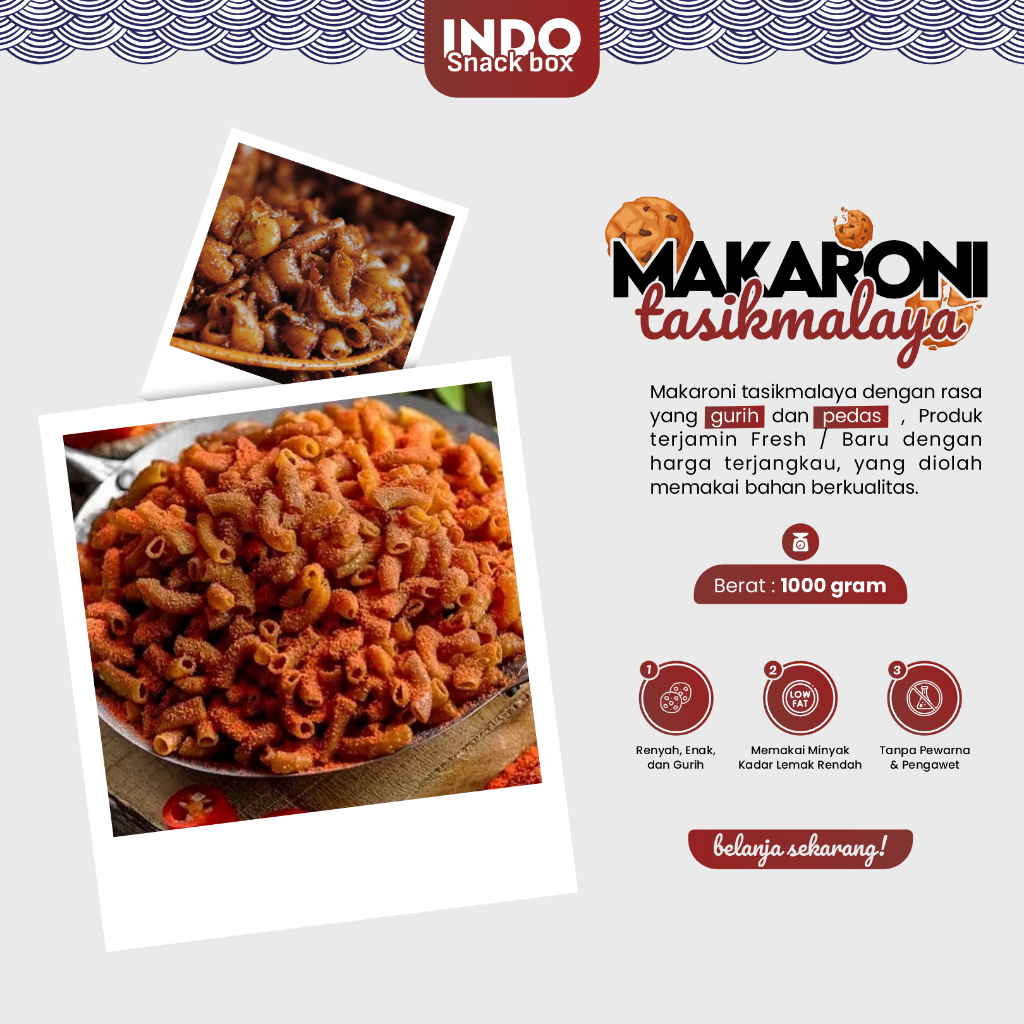 

Makaroni Khas Tasikmalaya By Ratu Kriuk Cemilan Kiloan Kemasan 1 Kg