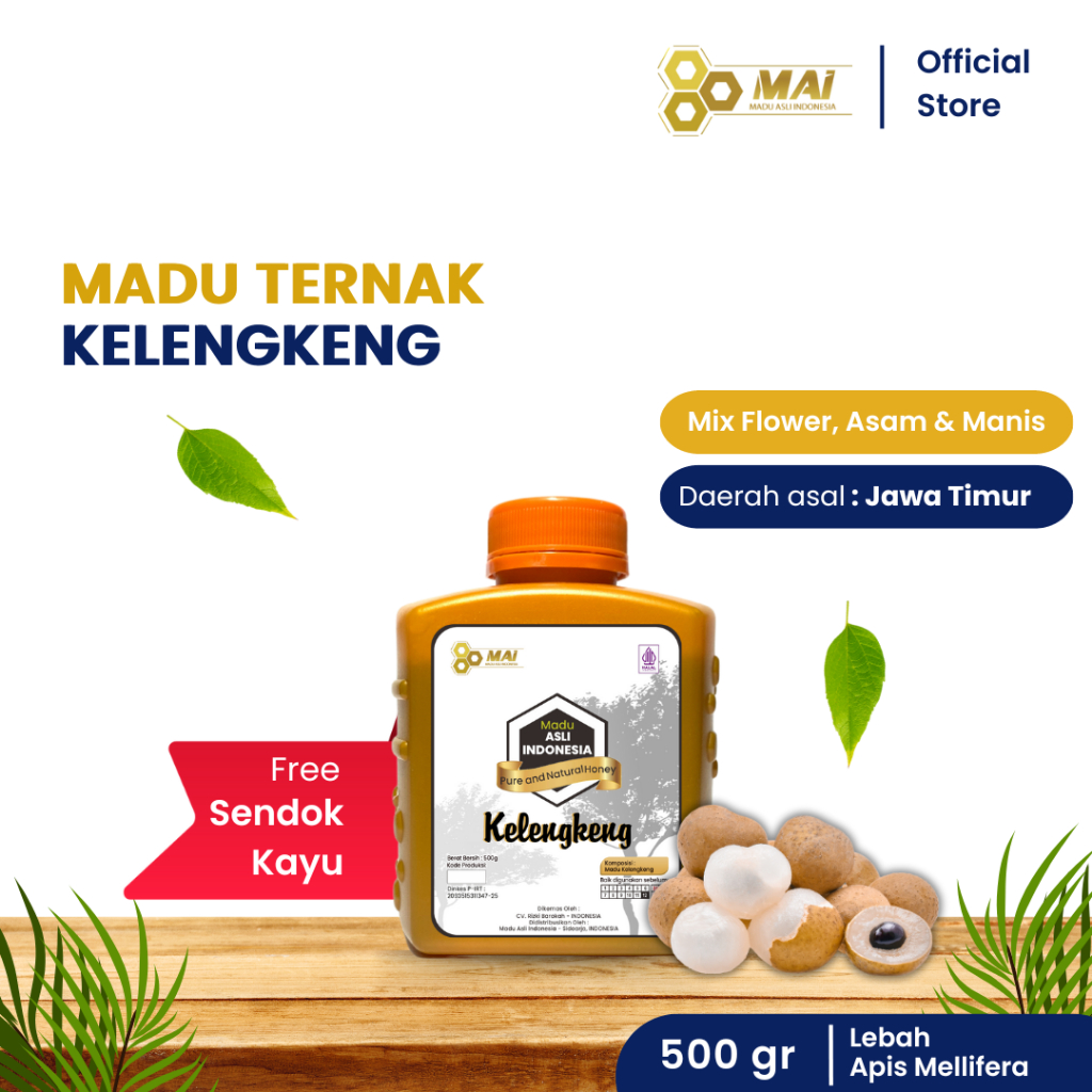 

Madu Budidaya Kelengkeng / Madu untuk pinggang - Tersertifikasi dan Bergaransi / Madu Asli Indonesia
