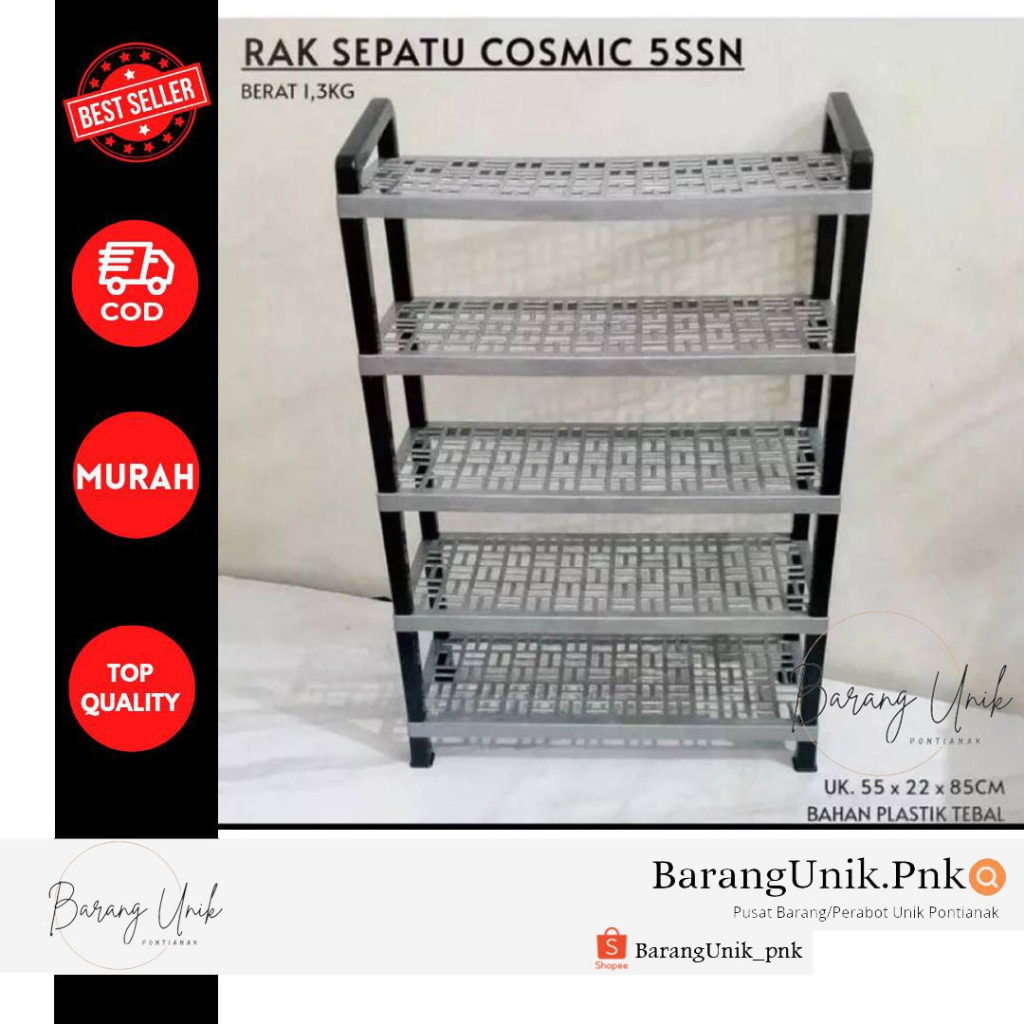 RAK SEPATU PLASTIK 5 SUSUN - 4 SUSUN - 3 SUSUN