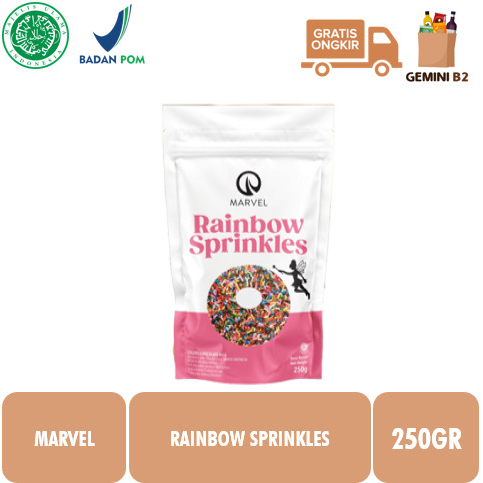 

Marvel Rainbow Sprinkles / Meses Warna-Warni 250gr