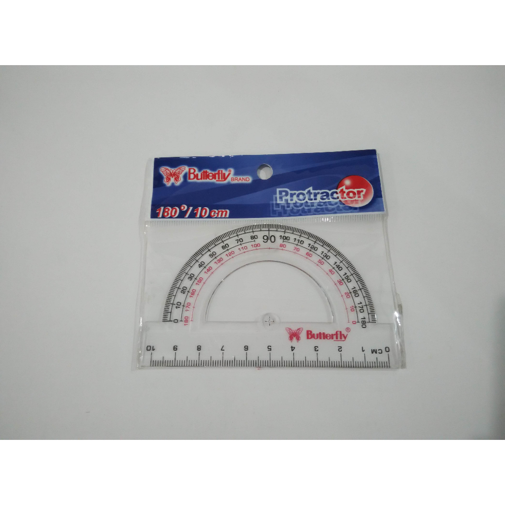 

Penggaris Busur Butterfly 180 derajat 10 cm Lubang