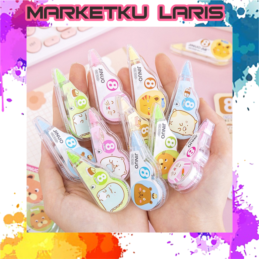 

MKL - Correction Tape 8 Meter Students Stationary School Supplies Multiple Color 8M Karakter Lucu Unicorn Penghapus Pena Roll Kertas Mini S087
