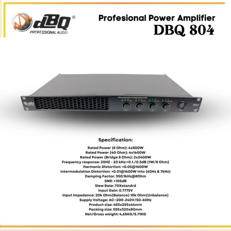 Amplifier Power 804 DBQ | 4CH