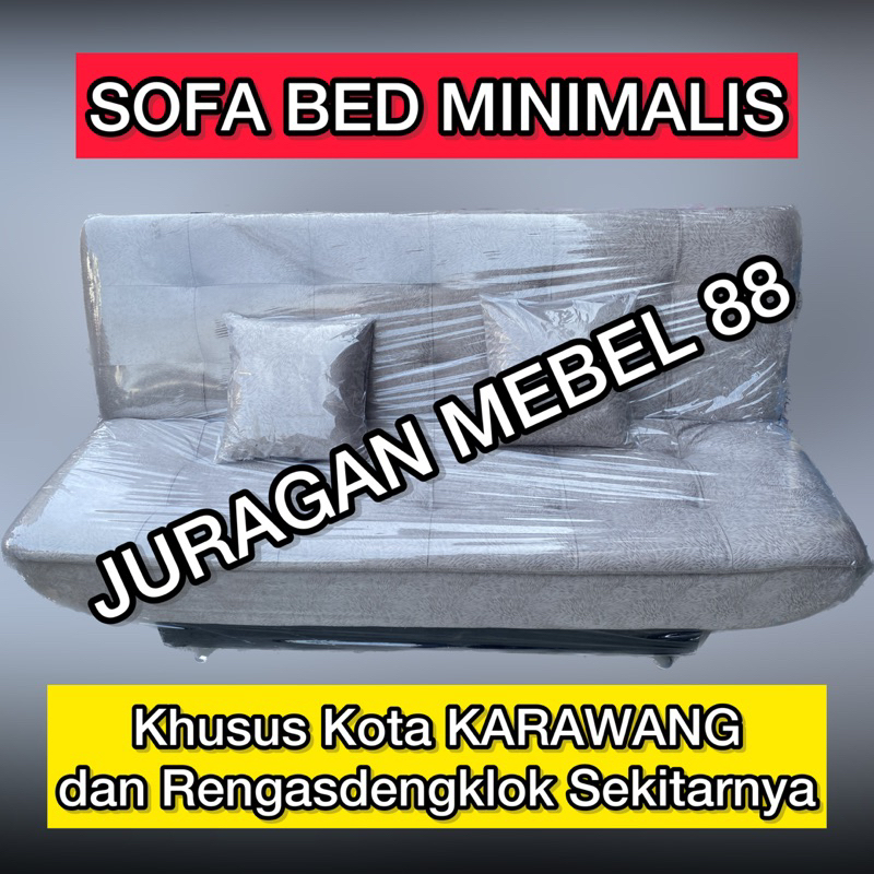 SOFA BED MINIMALIS / SOFABED MINIMALIS STAINLESS / SOFA MINIMALIS KARAWANG / SOFA KARAWANG