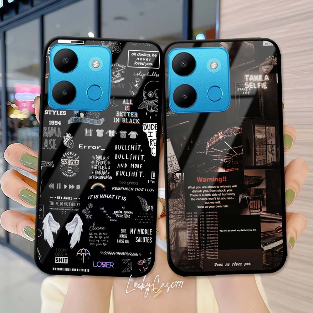 LS773 Softcase Kilau Infinix Smart 7 Smart 6 Ram 2 Ram 3 Smart 5 Softcase Kaca Akrilik Infinix Smart