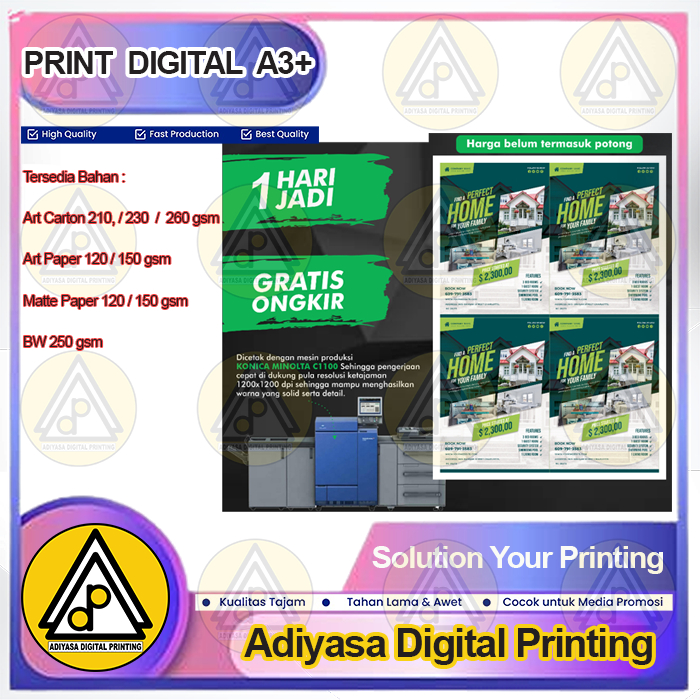 

CETAK A3+ MURAH / PRINT A3+ 1 SISI DAN 2 SISI / KERTAS HVS / KERTAS ART PAPER / KERTAS MATTE PAPER / KERTAS ART CARTON