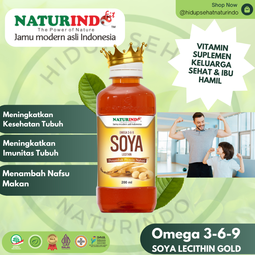 Vitamin Suplemen KELUARGA SEHAT & IBU HAMIL - OMEGA SOYA NATURINDO - SOYA CAIR & KAPSUL