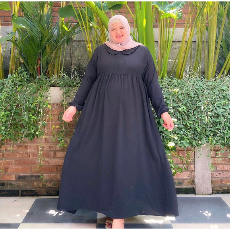 Uragiri Dress Jumbo-Gamis Bigsize-by Omah Muslim