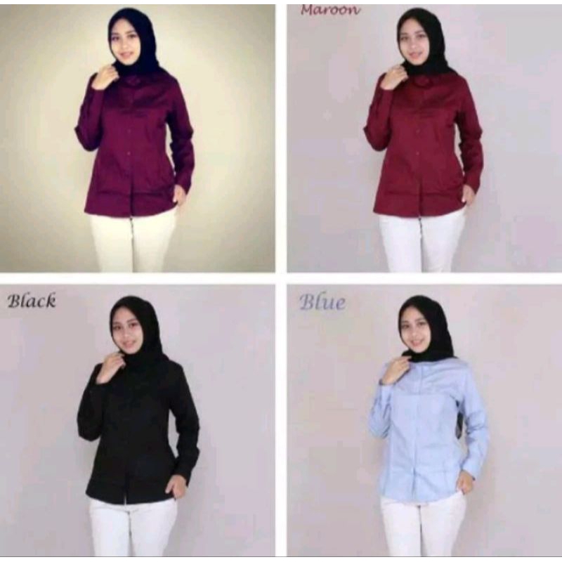 kemeja cewek / kemeja panjang cewek / kemeja kantor cewek / kemeja formal cewek