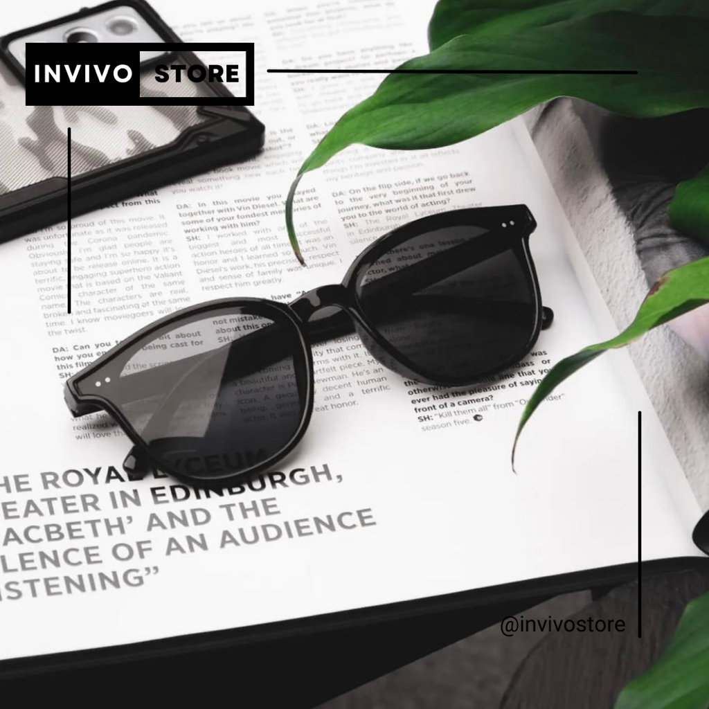 Kacamata LAANG Kacamata Hitam Korean Fashion Kacamata Bulat Kecil UV Protection