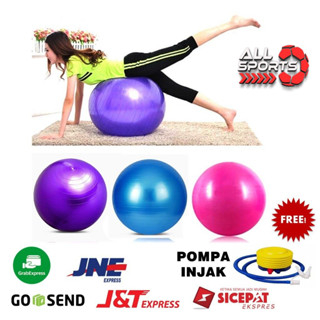 Gymball Bola Senam Yoga ball 65 & 75 cm Gym Ball Fitness Ball Bola Ibu Hamil Yoga Ball Free Pompa