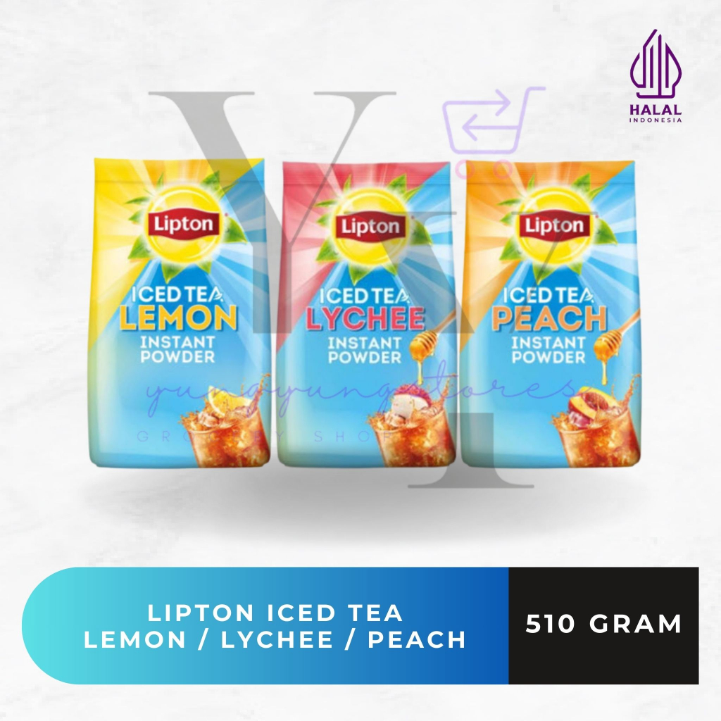 

Lipton Iced Tea Mix Lemon / Lychee / Peach Instant Powder 510 gram