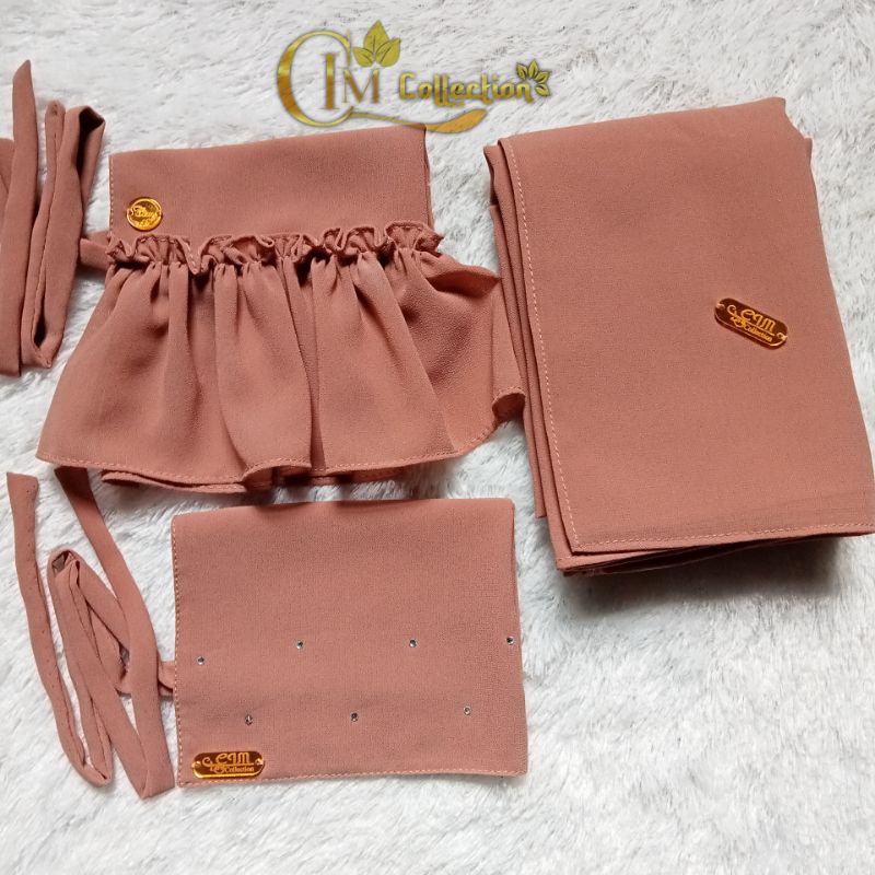 hijab segi empat set cadar rempel cadar swarosky