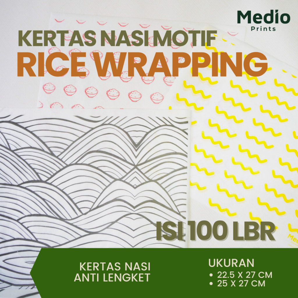 Kertas Nasi - Motif - Rice Wrapping Paper - KFC MCD