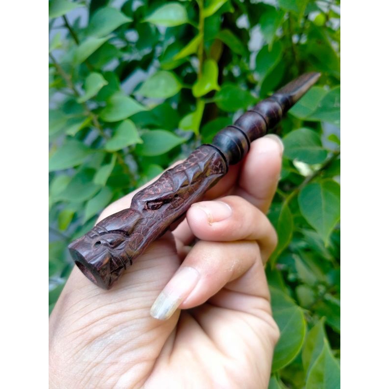 pipa once ukir naga bahan galih asem