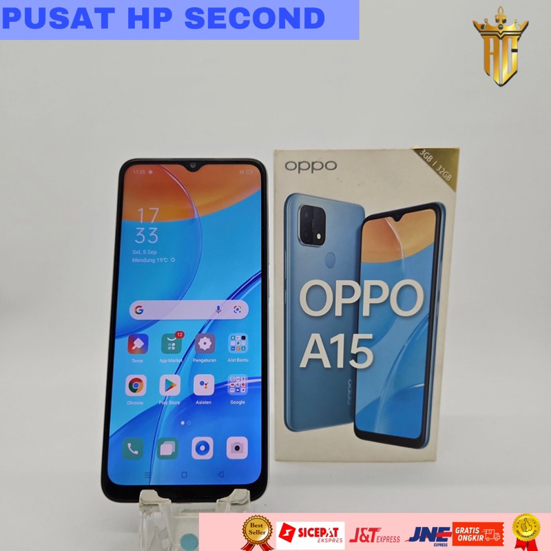 HANDPHONE OPPO A15 3/32 SECOND ORIGINAL MURAH RESMI BERGARANSI