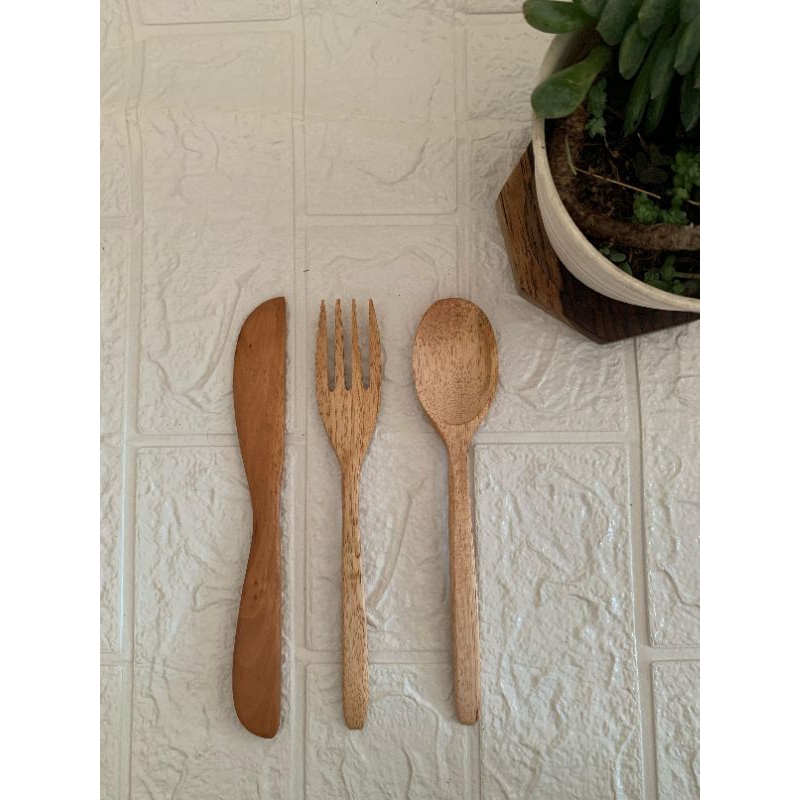 Sendok Garpu Pisau Set Mahoni/Sono/Set Sendok Garpu Pisau Murah