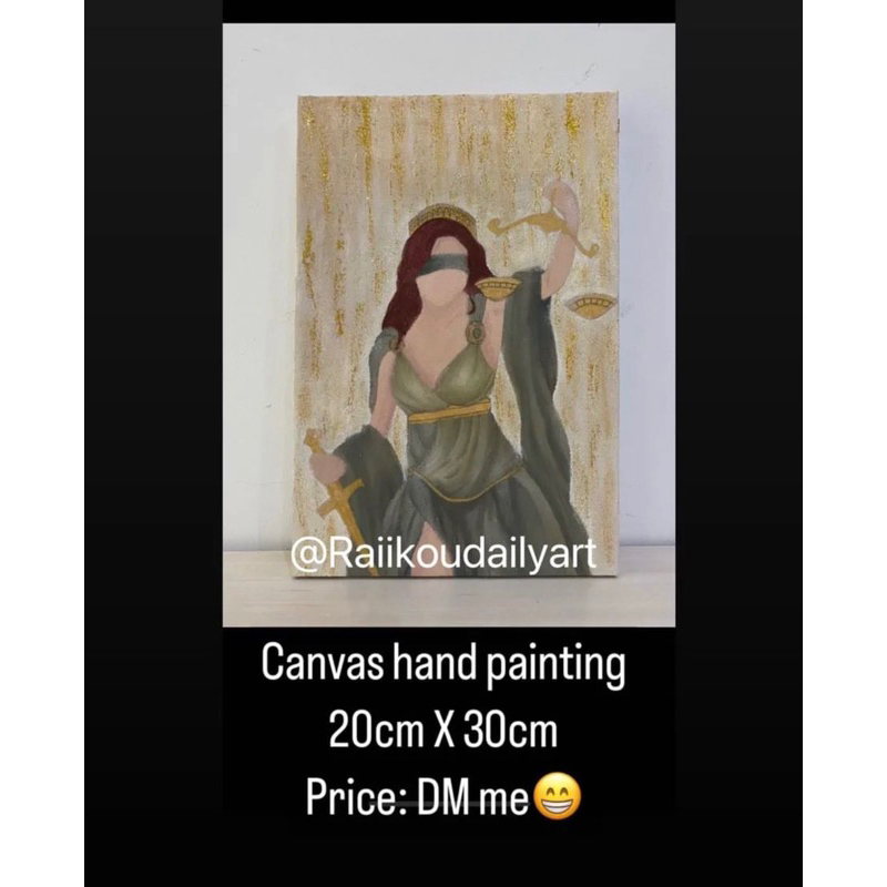 

Greek Goddess Themis acrylic painting