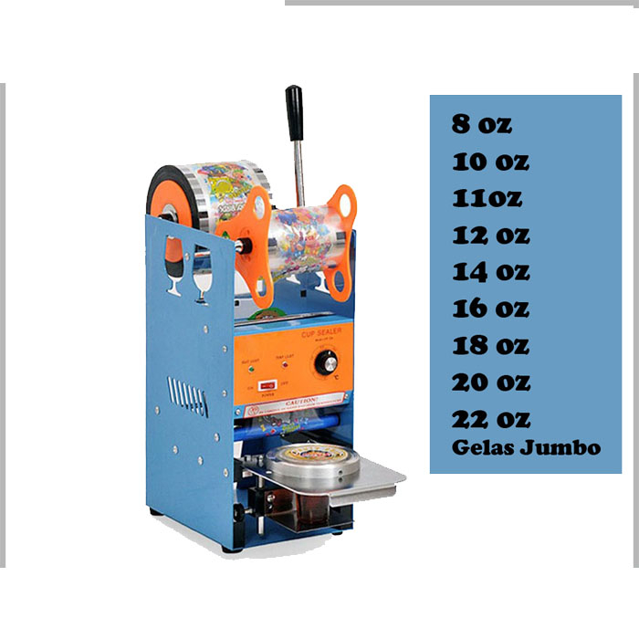 Mesin Cup Sealer Semua Ukuran Cup Mesin Press Gelas Plastik Sealing Machine Alat penutup minuman Mes