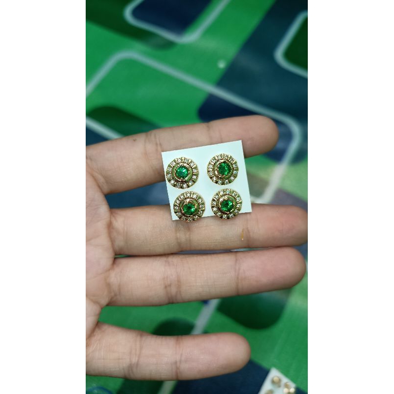 anting tusuk xuping premium mata hijau
