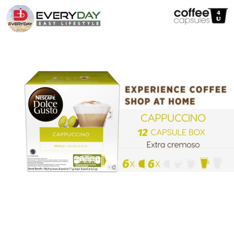 

Nescafe Dolce Gusto Cappuccino 12 Capsule | Box
