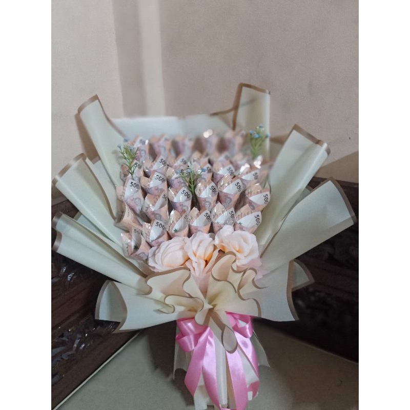 buket. hanya jasa tanpa isi uang dan boneka