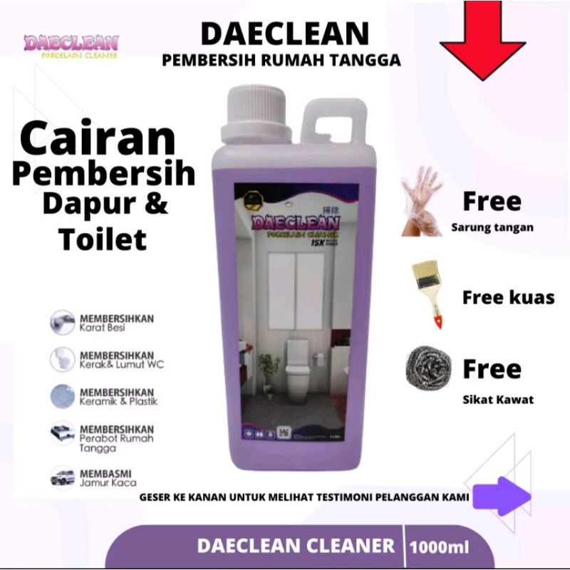 DAECLEAN pembersih kerak kamar mandi,closed keramik