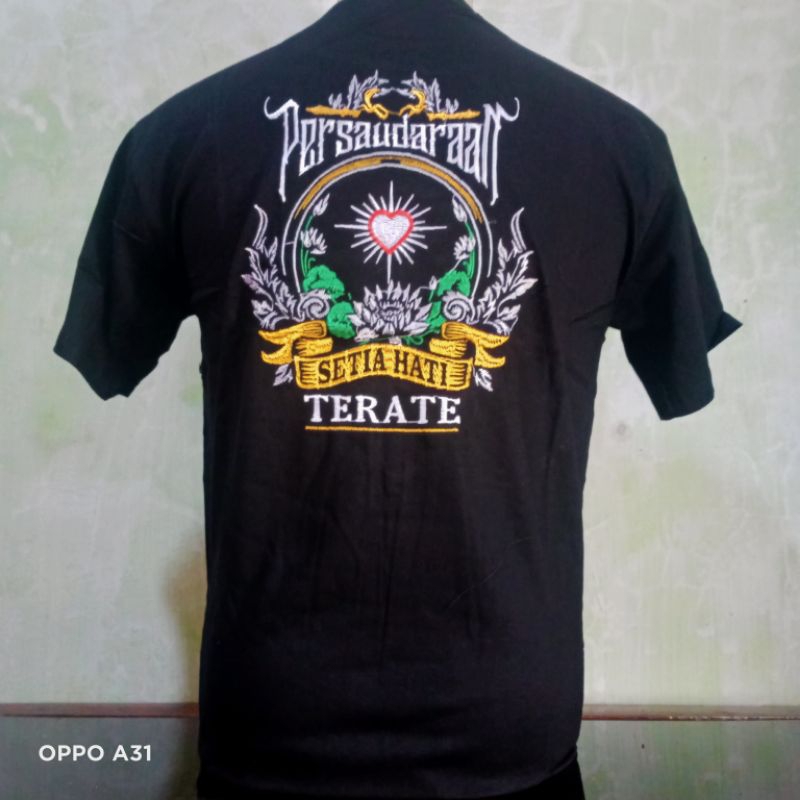 Kaos PSHT - Kaos PSHT Bordir - Kaos Distro PSHT Hitam Bordir Katun