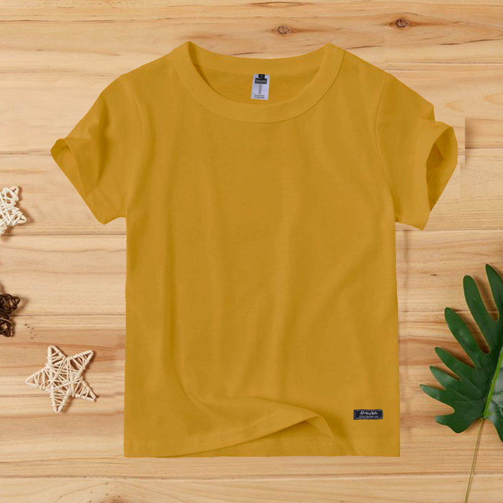 Kaos Polos Kuning Anak Dirfay Kids Original