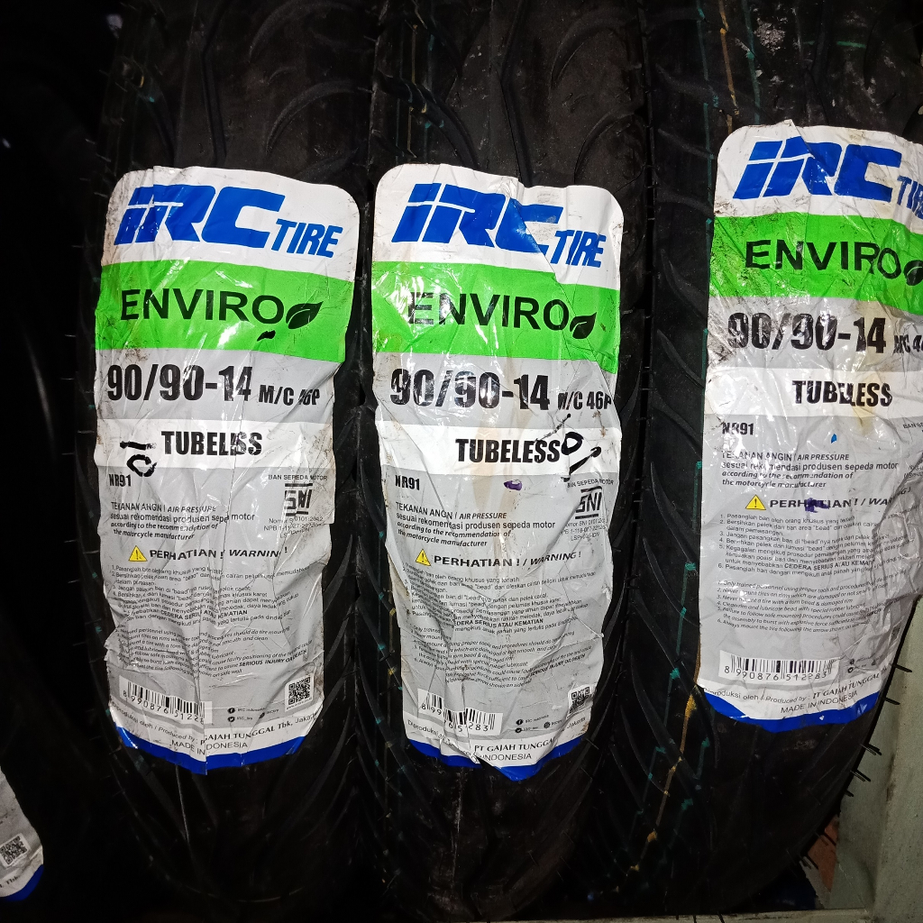 Ban IRC Tubless 90/90 Ring 14 Original Ban Belakang Vario / Beat