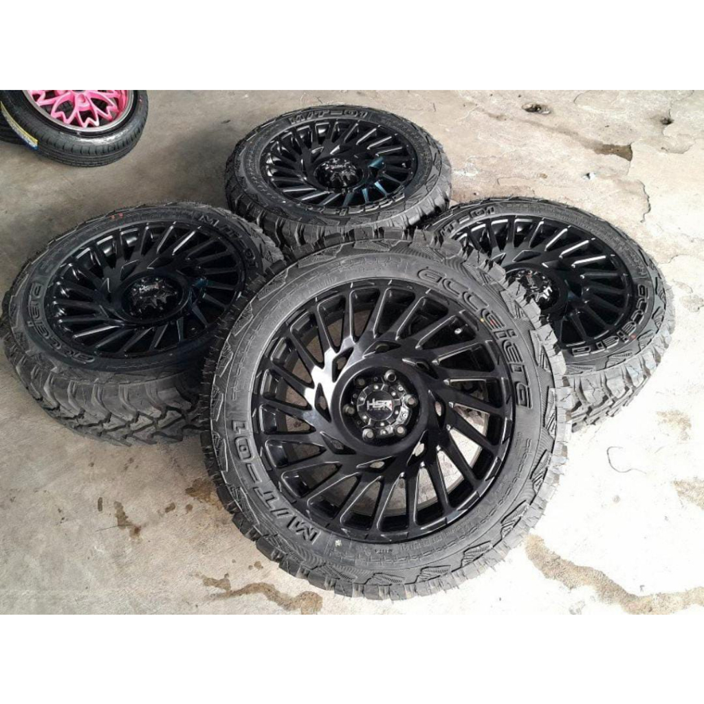 VELG MOBIL SECOND HSR LUWOO R20 LEBAR 9 PCD 6X139,7 ET18 + BAN ACC MT01 (2022) 275 55 R20 COCOK MOBI