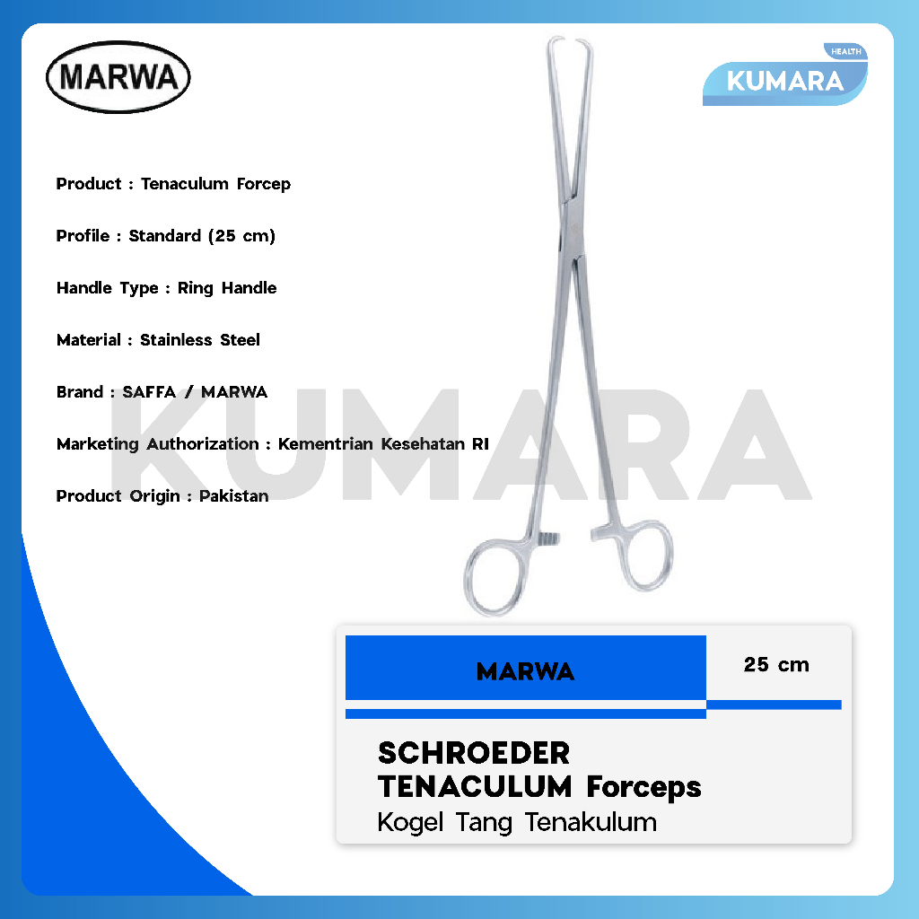 MARWA - Schroeder Tenaculum Forceps / Kogel Tang Tenakulum