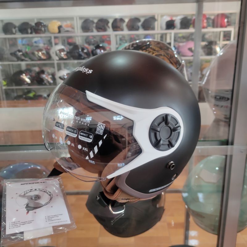 Helm Cargloss Hijab Black Doff Original