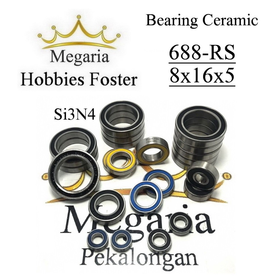 Bearing Ceramic 688 RS (8x16x5) Bearing untuk Sepeda - Light Speed
