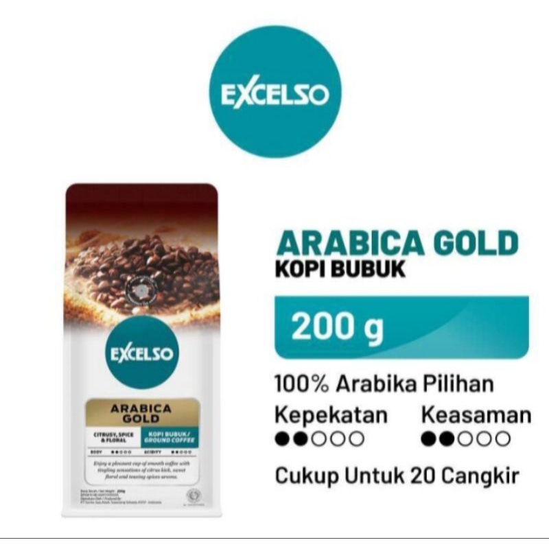 

Excelso Kopi Bubuk Arabica Gold 200g