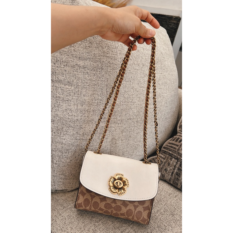 coach mini parker (kulit aslii)/tas wanita/tas kulit asli/tas slempang/shoulder bag